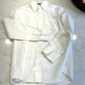 White Nordstrom boys dress shirt. Worn once. Wrinkle-free.
